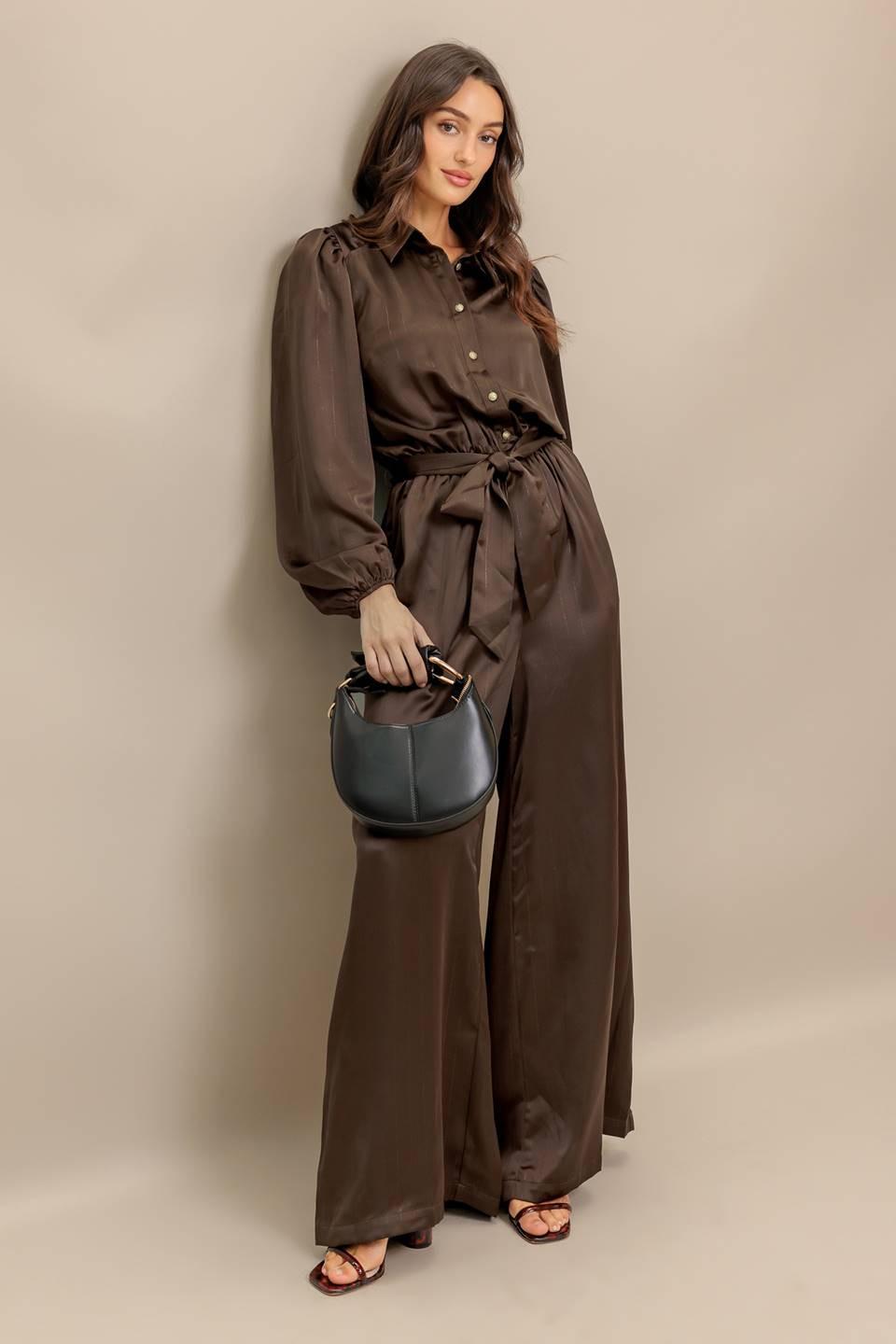 SUGAR BROWNIE WOVEN JUMPSUIT