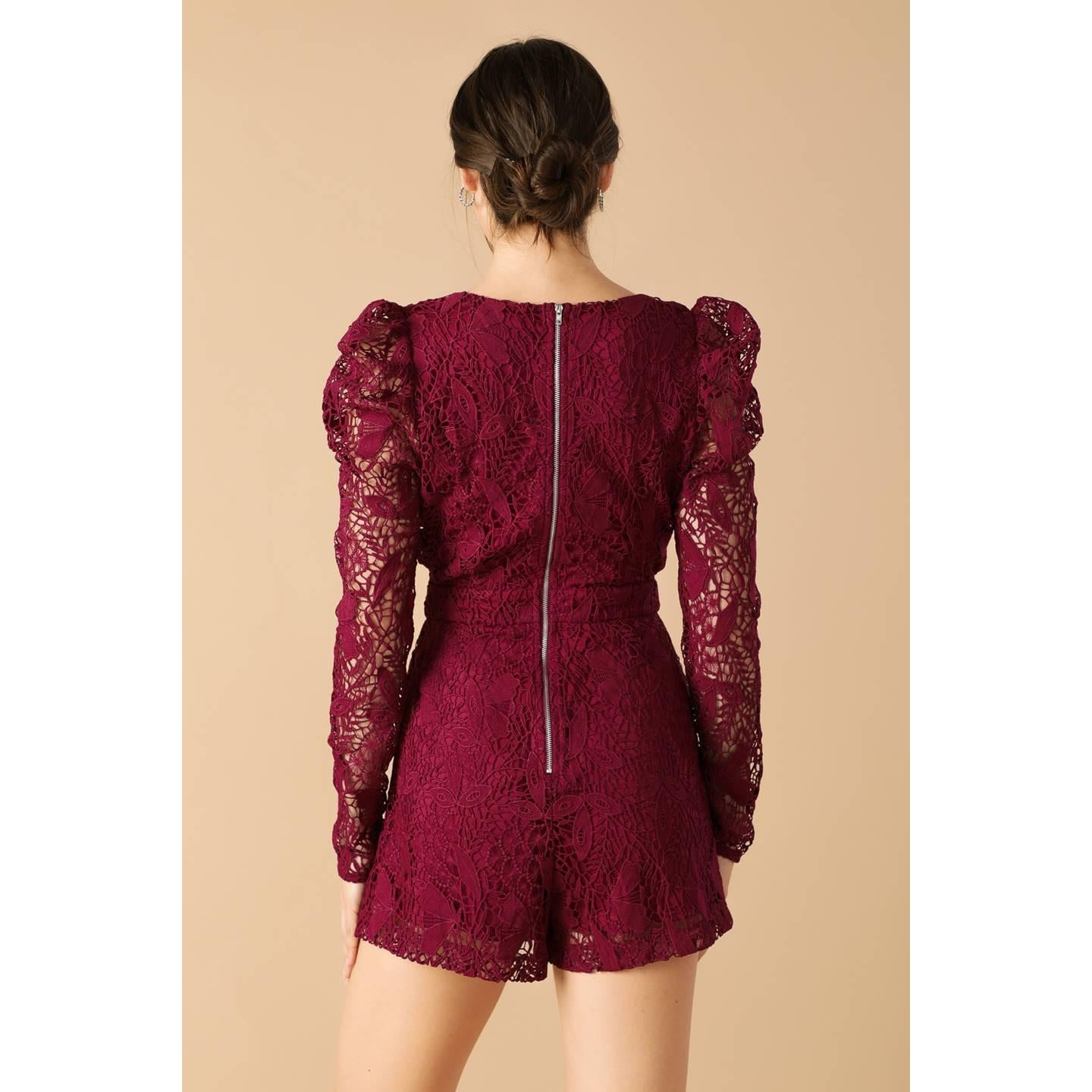 DAYS GO BY LACE WOVEN ROMPER