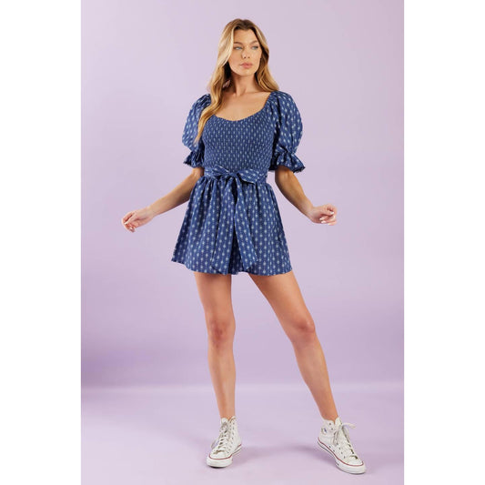 STAY ON YOUR MIND WOVEN ROMPER