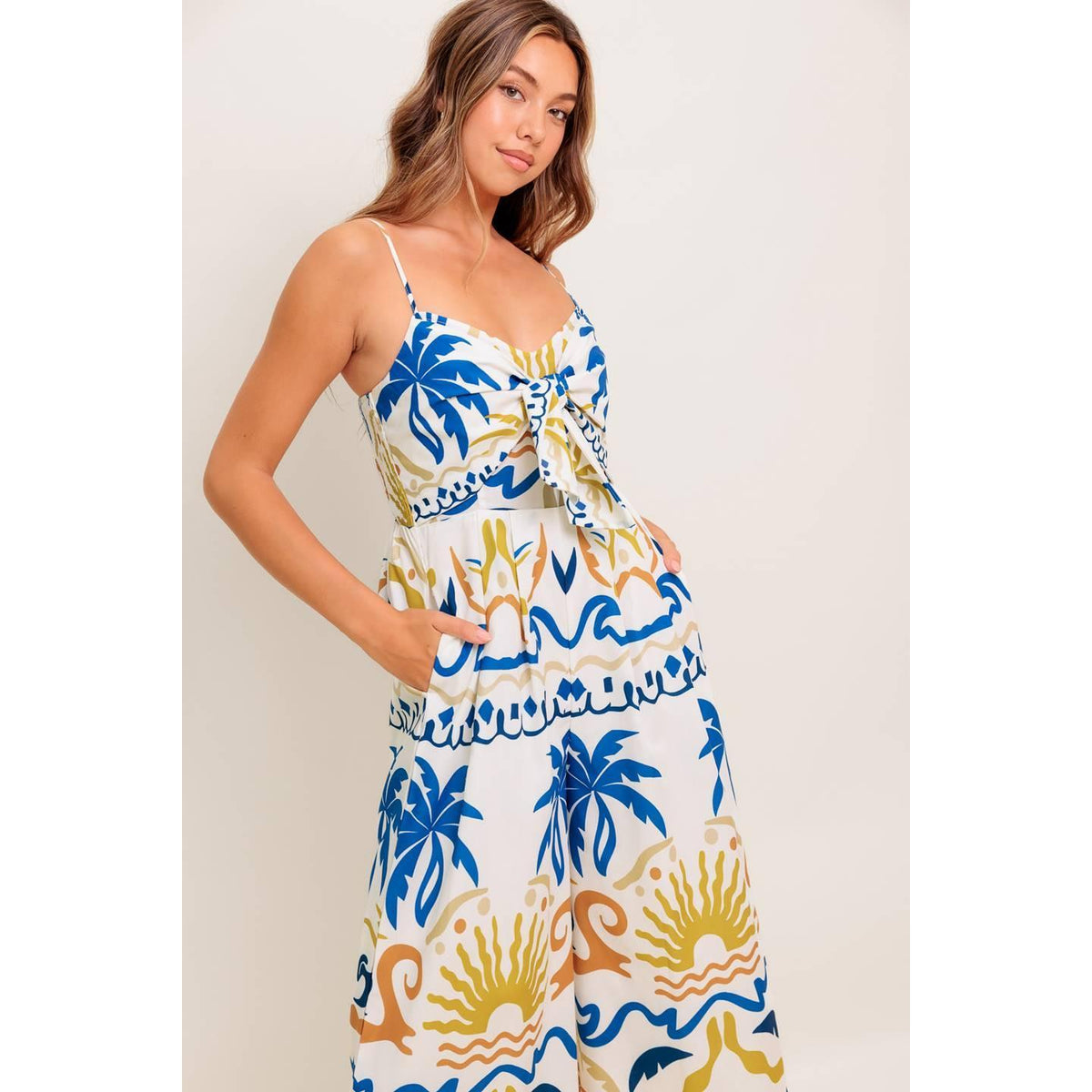 a woman in a dress