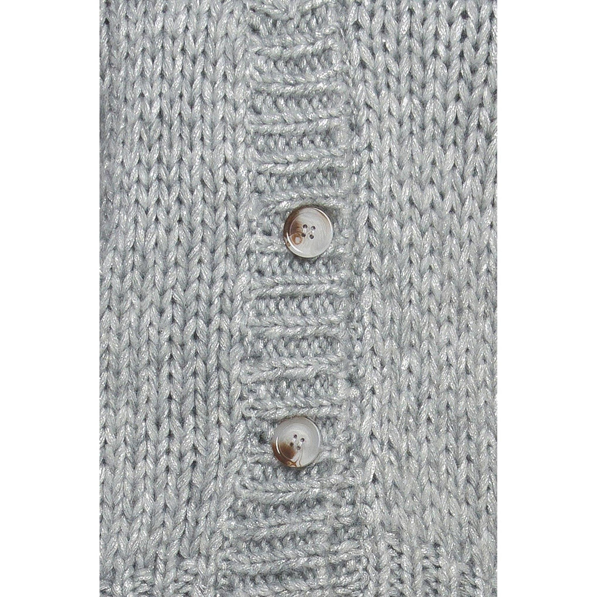 a close-up of a grey sweater