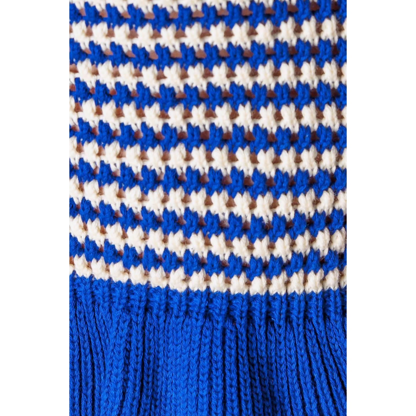 OUT WEST BLUE SWEATER KNIT TOP
