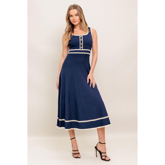 DREAMY DAISY KNIT MIDI DRESS