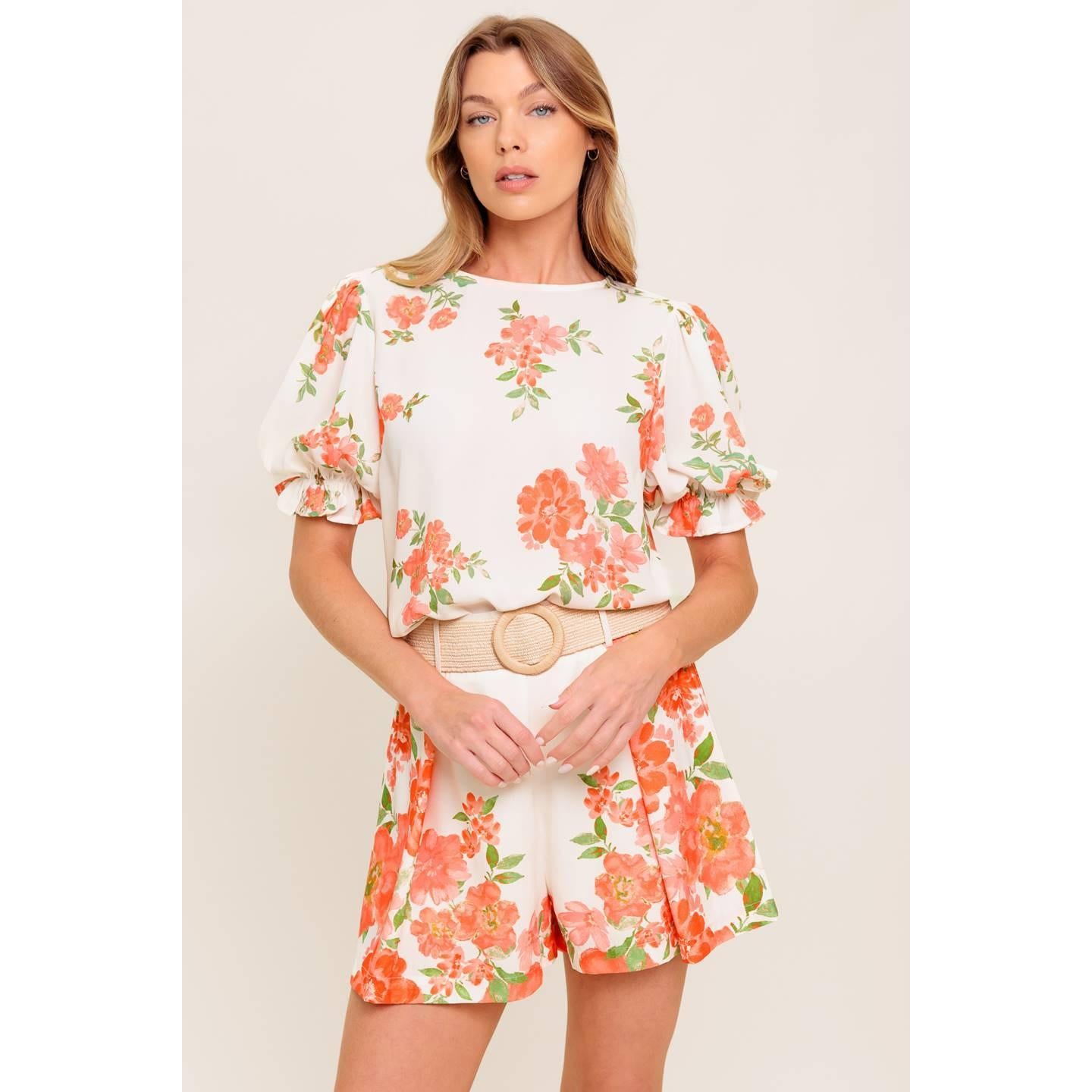LOVELY DAYS IVORY WOVEN TOP