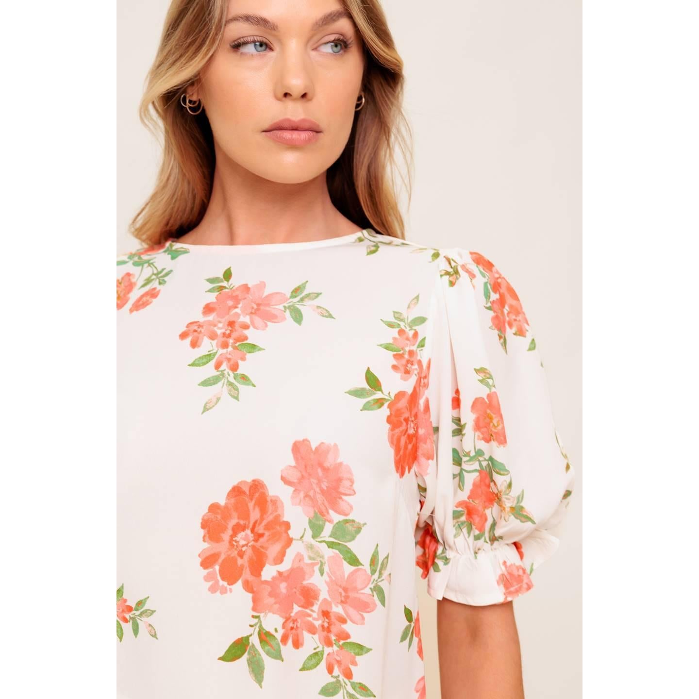 LOVELY DAYS IVORY WOVEN TOP