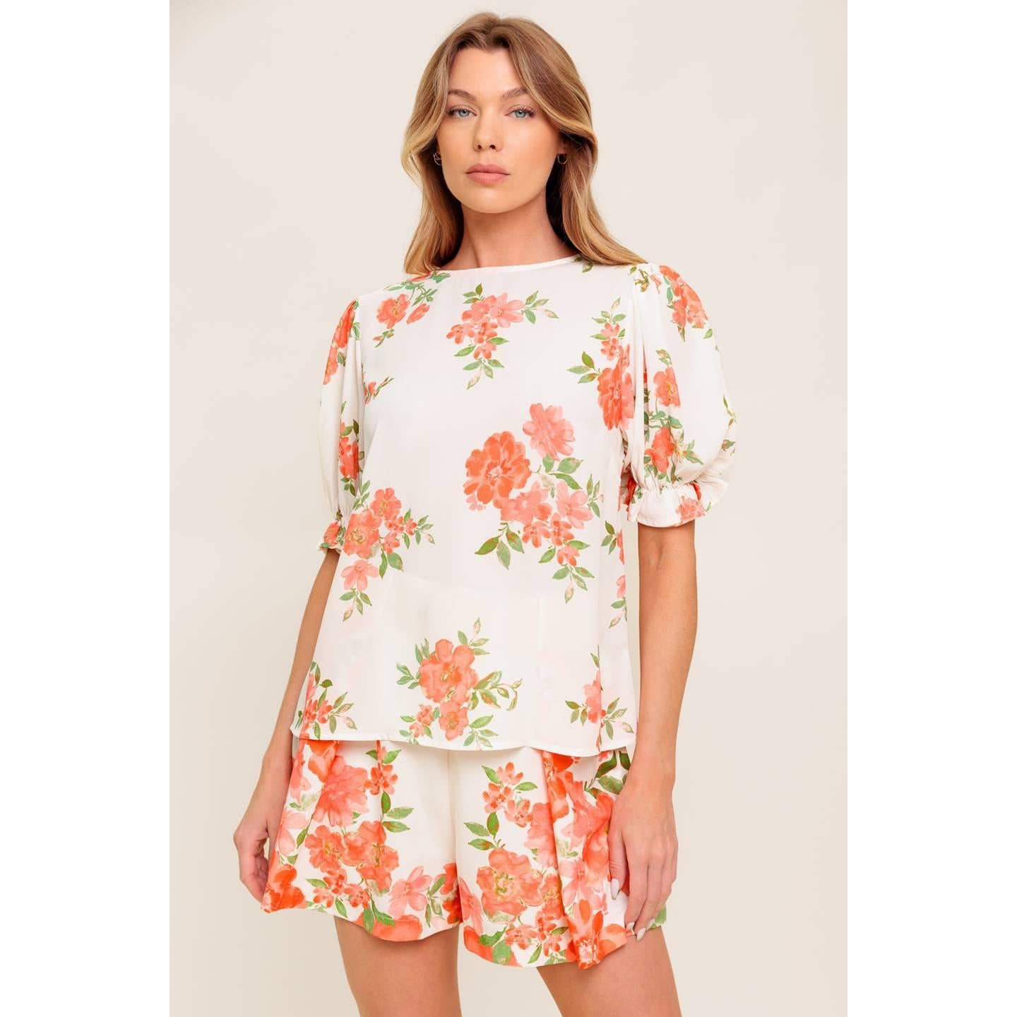 LOVELY DAYS IVORY WOVEN TOP
