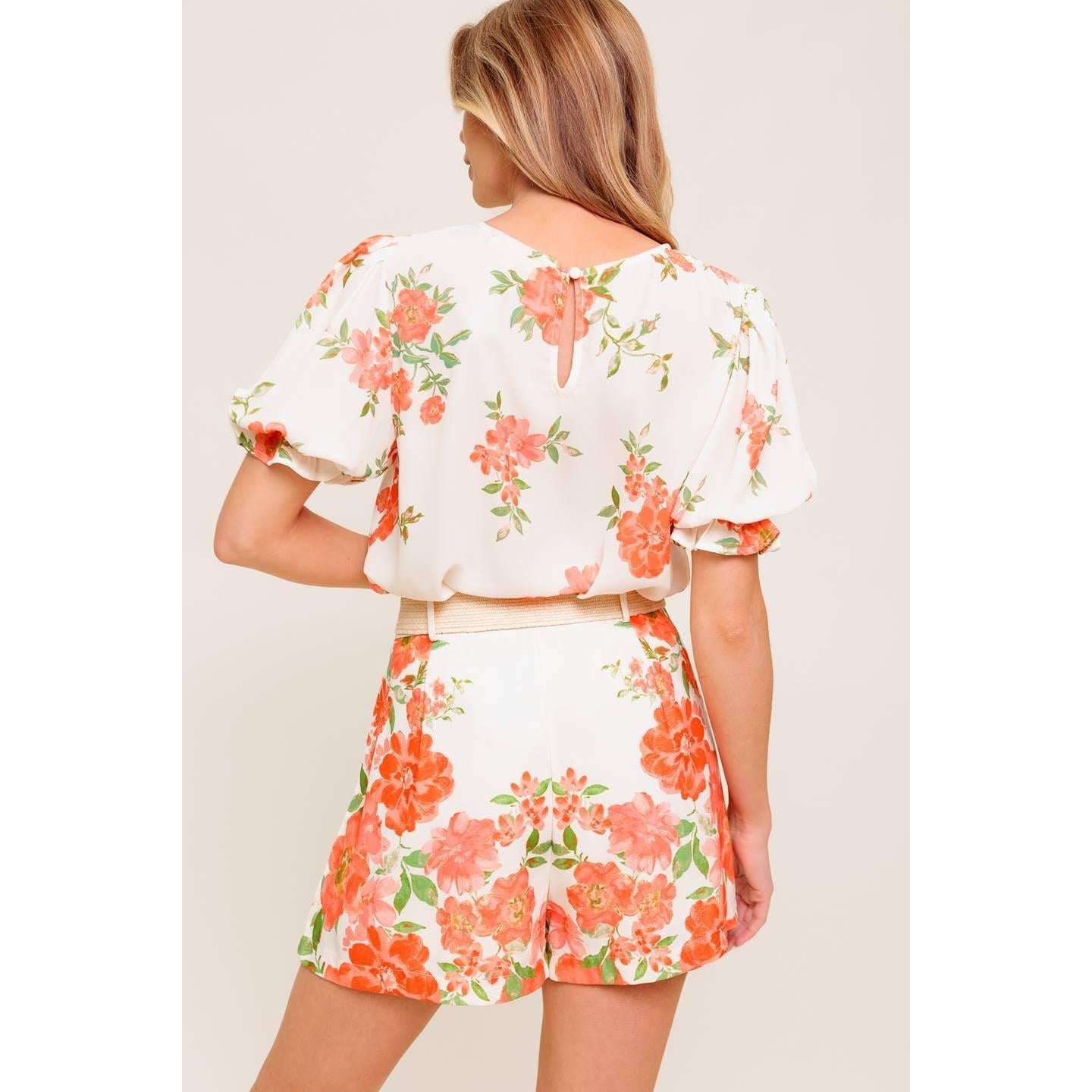 LOVELY DAYS IVORY WOVEN TOP