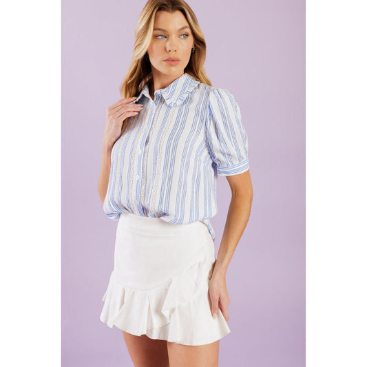 LOVE LETTERS WOVEN TOP