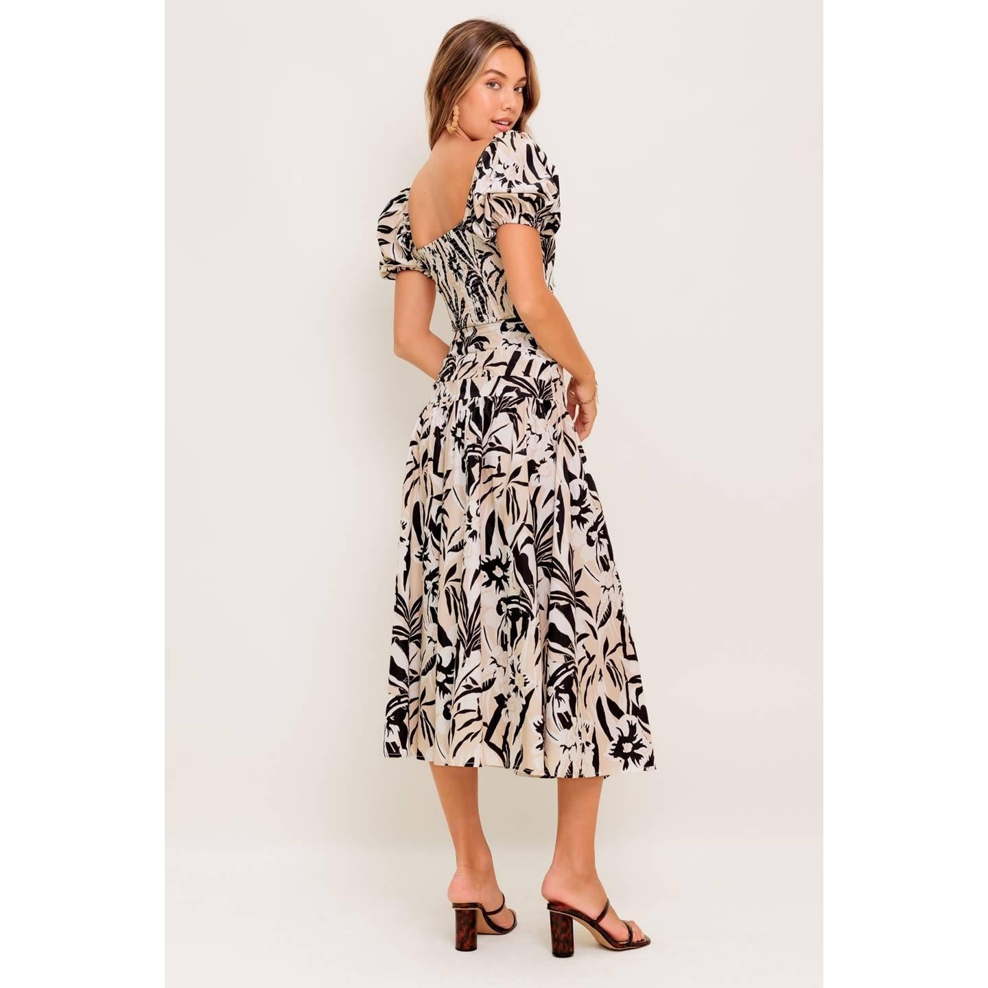 NEUTRAL ZONE WOVEN TOP AND SKIRT SET