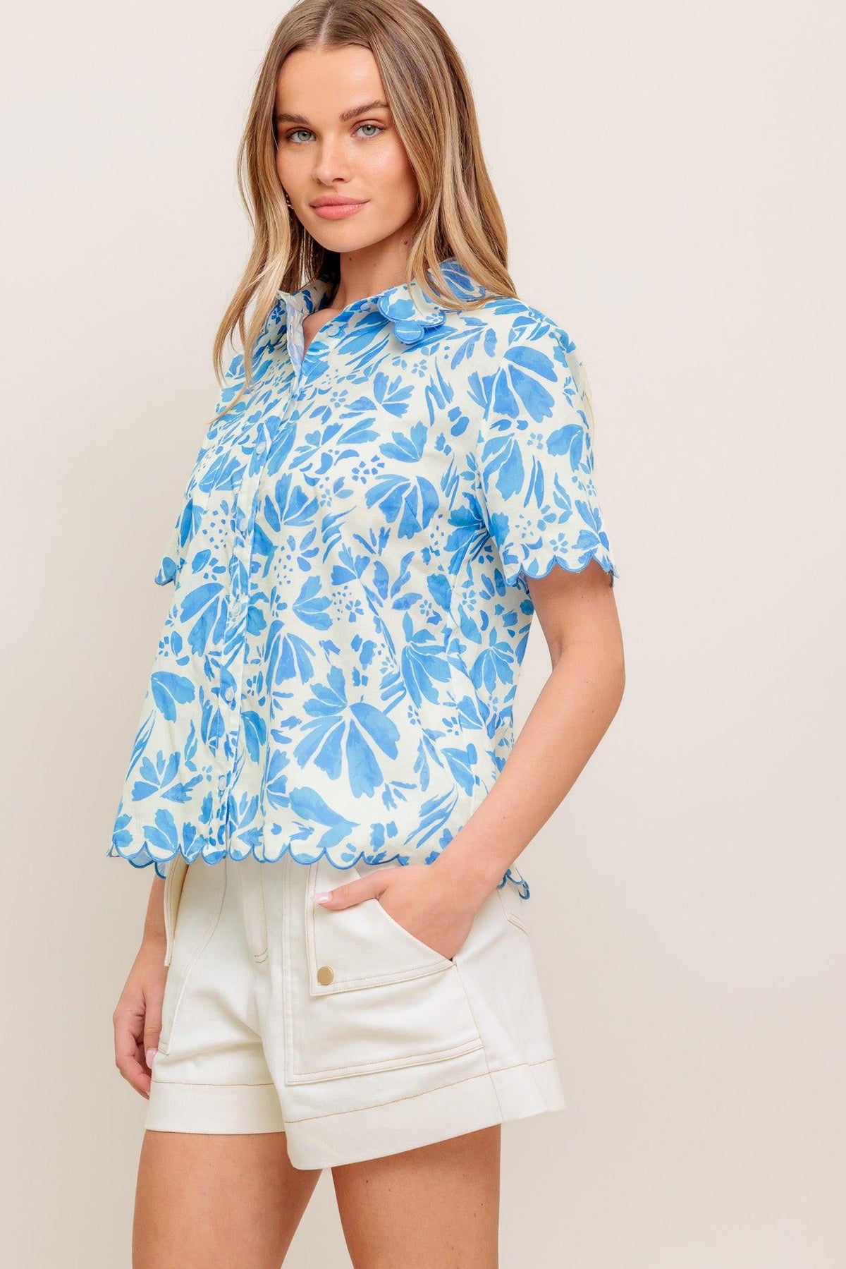 WANDER LEAF WOVEN TOP