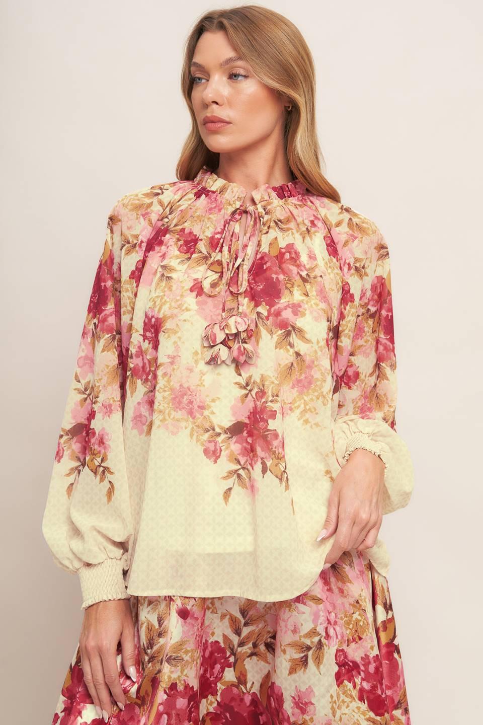 BLOSSOM DREAM BALLERINA WOVEN TOP