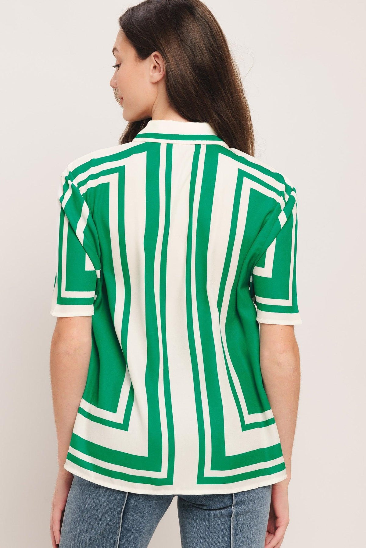 RIVIERA STRIPE WOVEN TOP