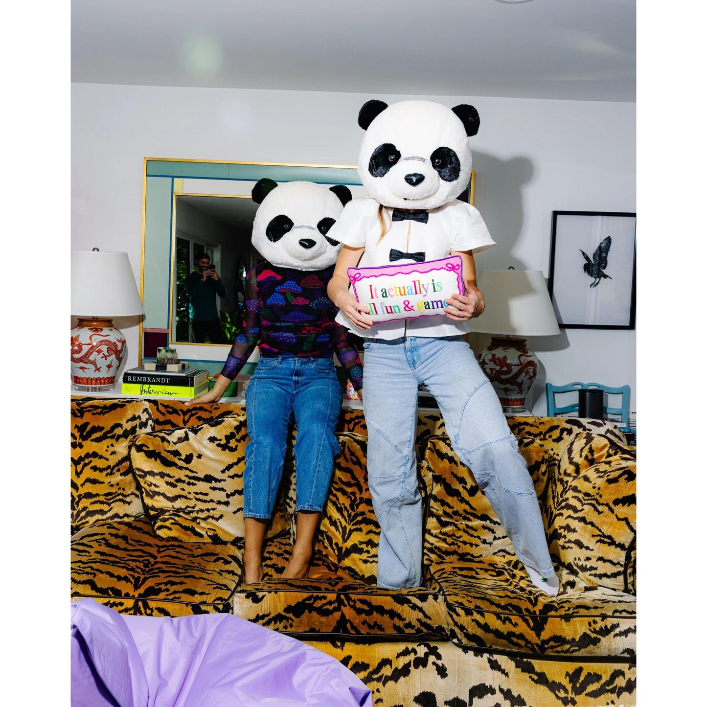 Fun And Games Needlepoint Pillow