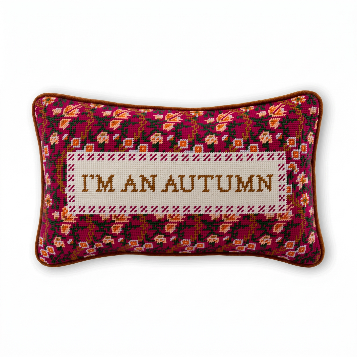 I'm An Autumn Needlepoint Pillow