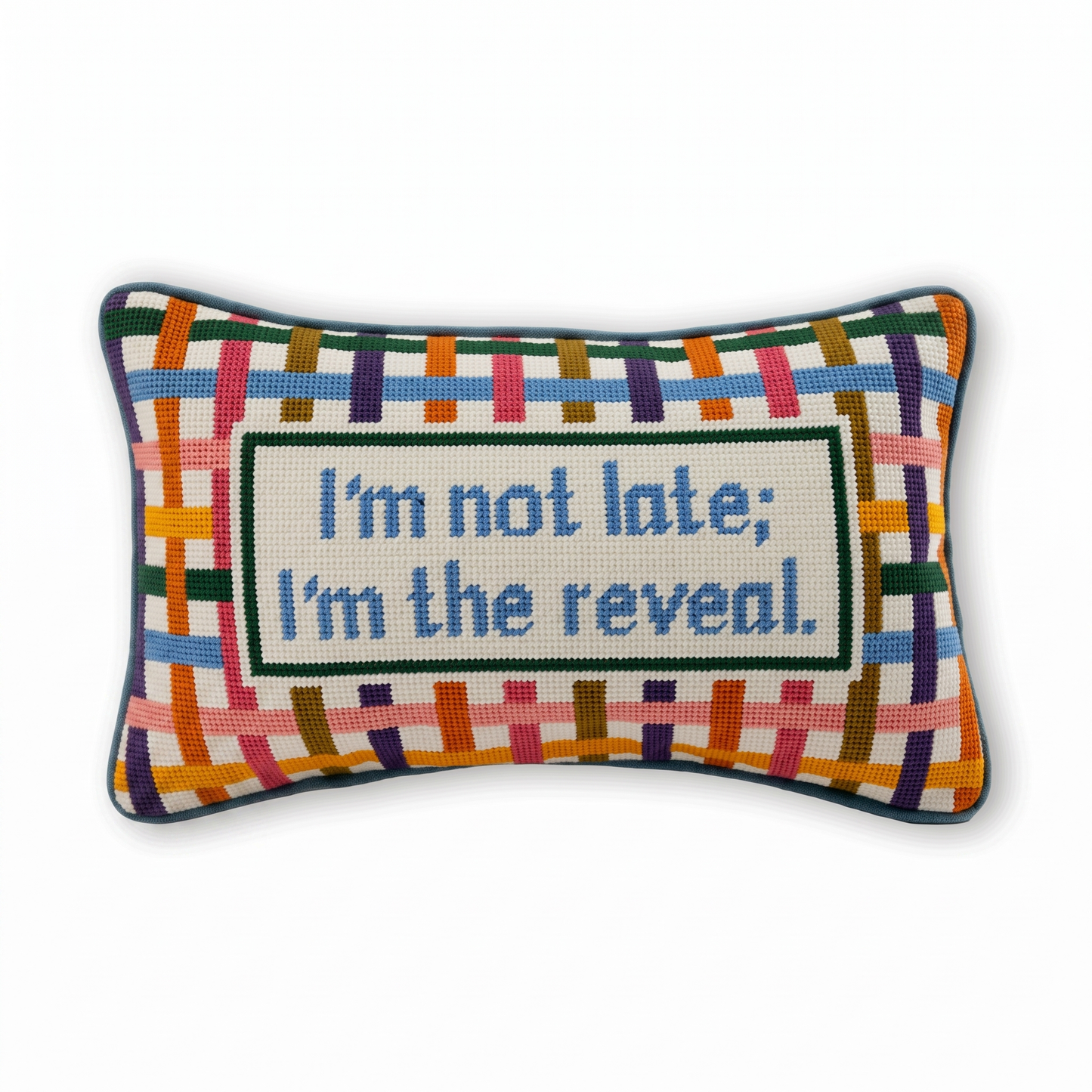 I'm The Reveal Needlepoint Pillow