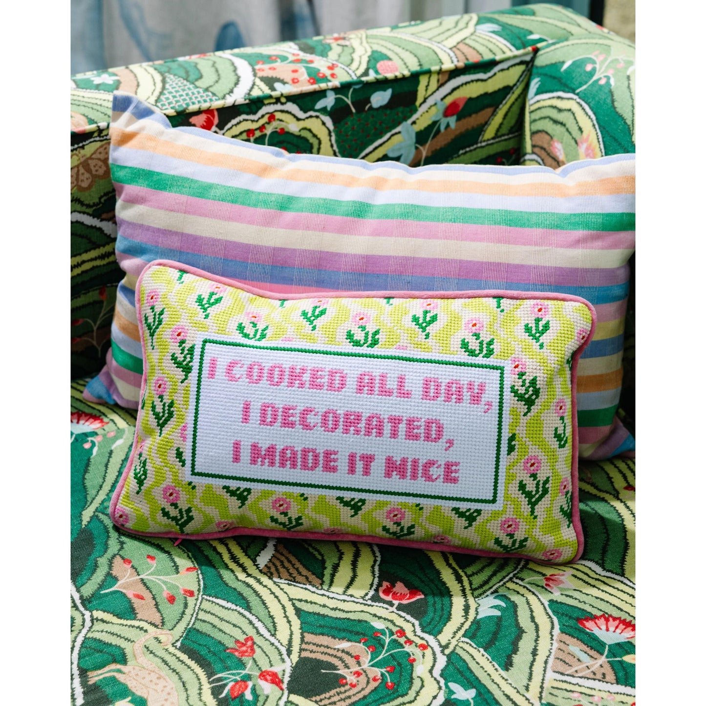 Made it Nice Needlepoint Pillow