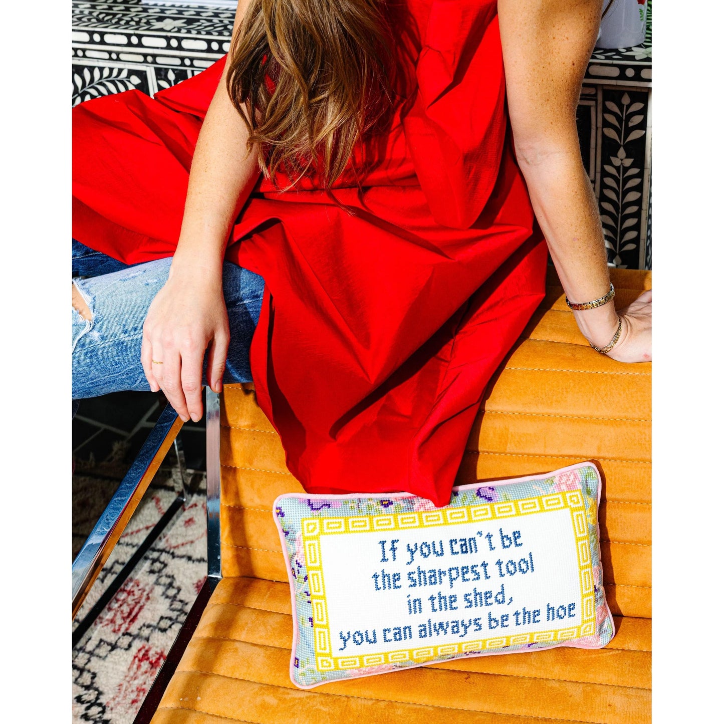 Sharpest Tool Needlepoint Pillow