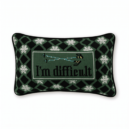 I'm Difficult Needlepoint Pillow