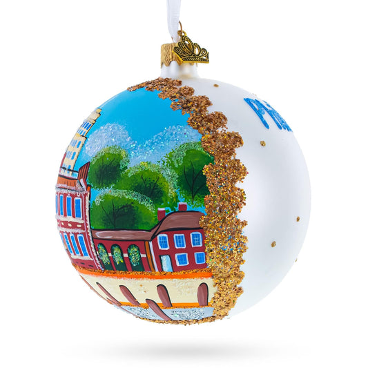Independence Hall, Philadelphia, Pennsylvania Glass Ball Christmas Ornament