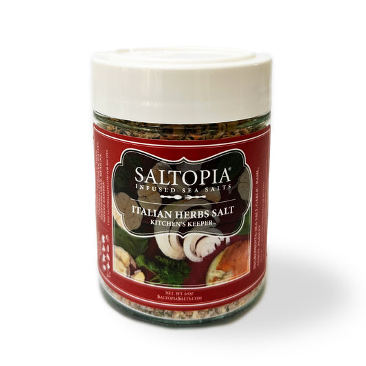 a jar of salt with a white lid