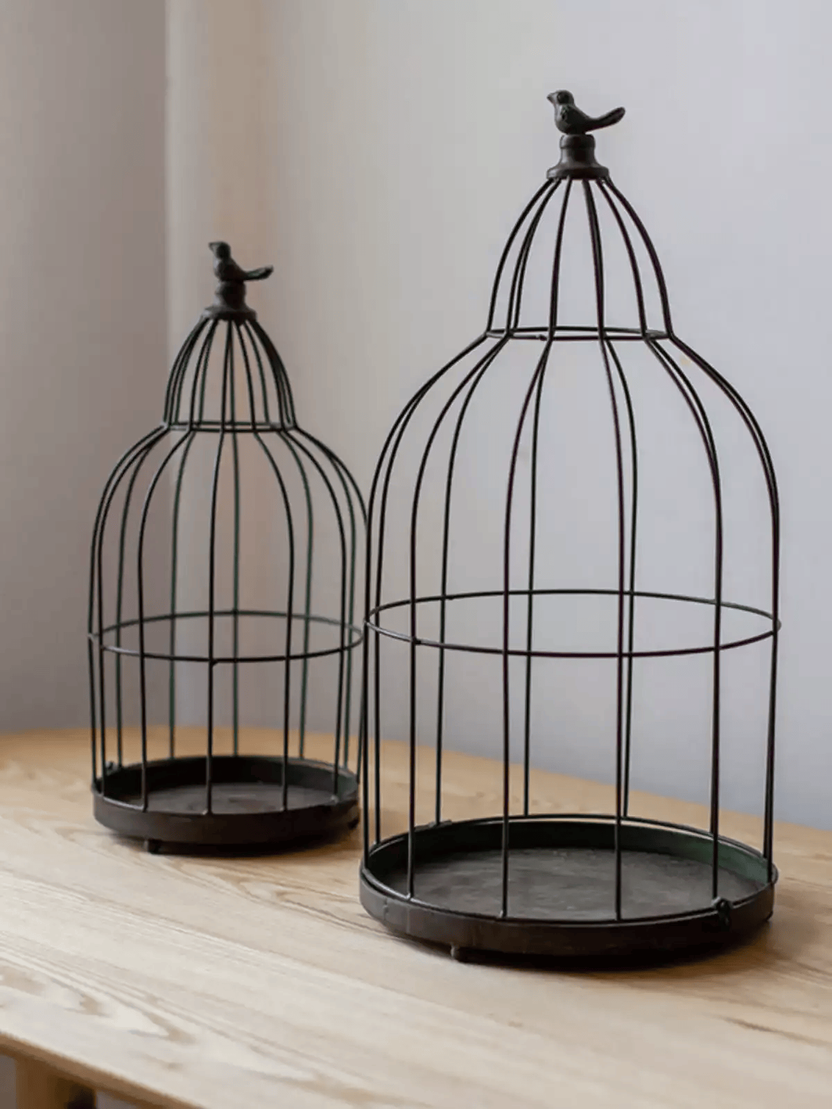 Vintage Garden Birdcage Display