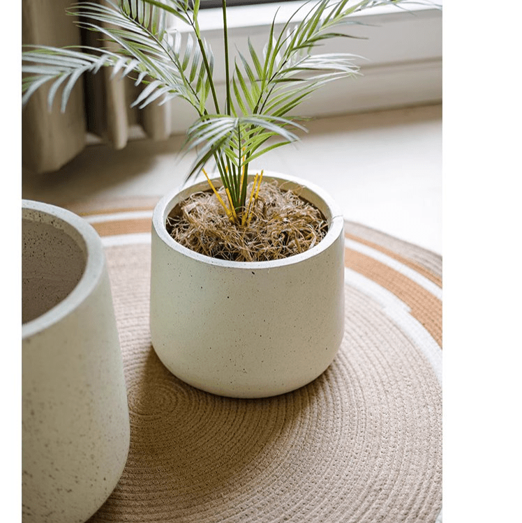 Modern White Planter Round