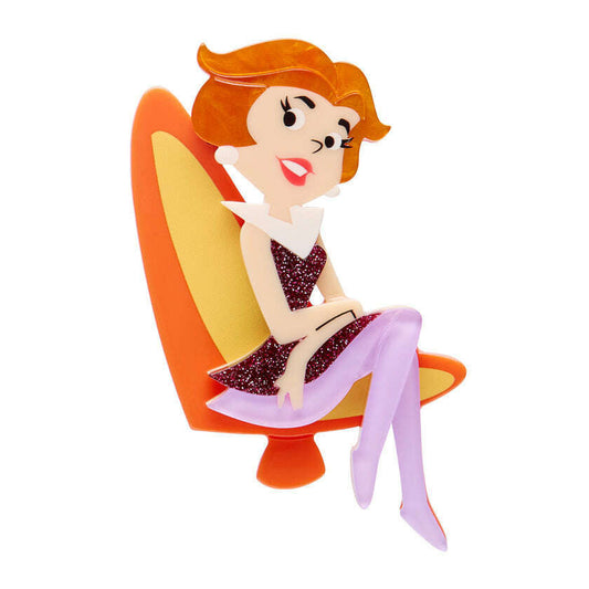 a cartoon character sitting in a chair