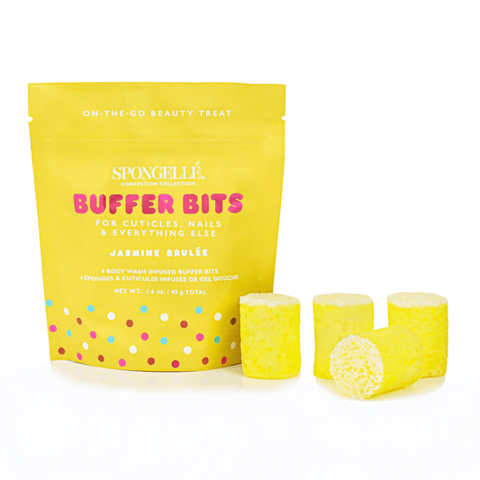 a yellow bag with yellow and pink objects next to it