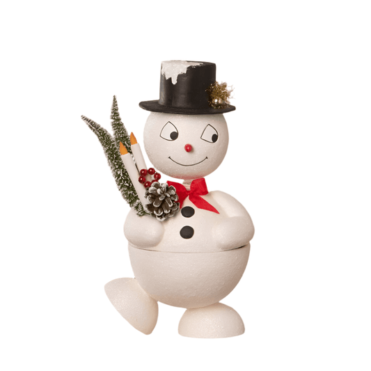 Jolly Bobble Snowman Container | Bethany Lowe | Christmas Decor