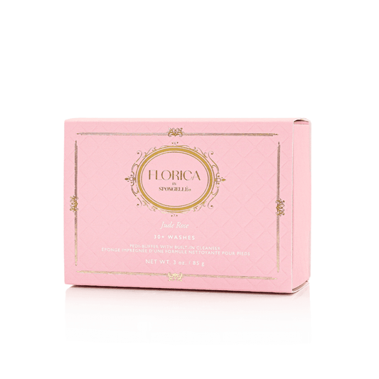a pink box with gold text