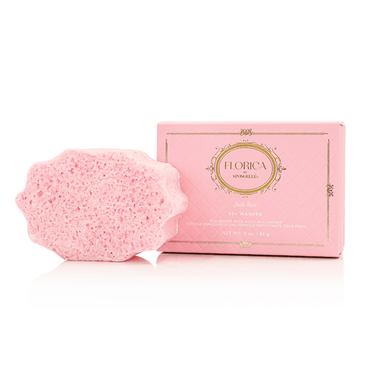 a pink sponge in a box