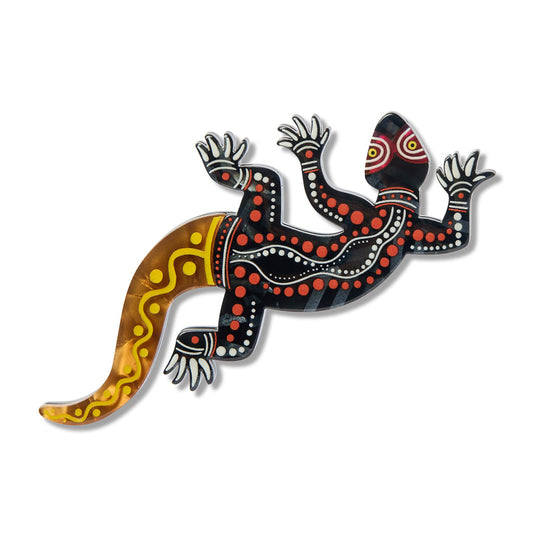 a colorful lizard with a long tail