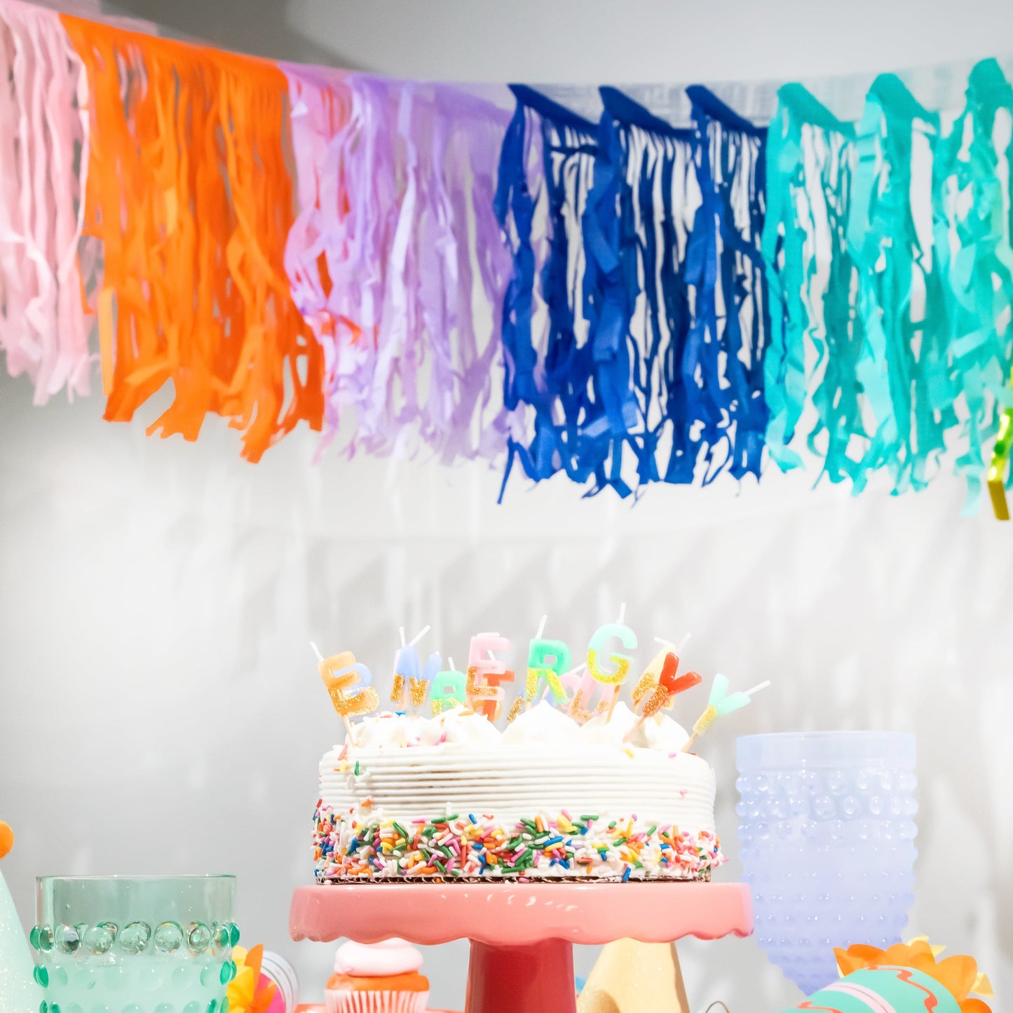 Multicolor Fringe Canopy Banners (set of 2)