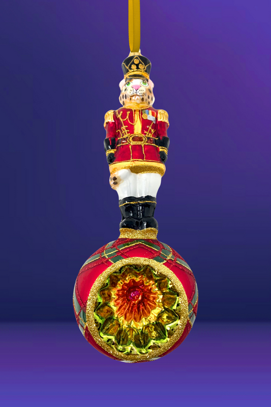Westminster Leopard Glass Christmas Ornament