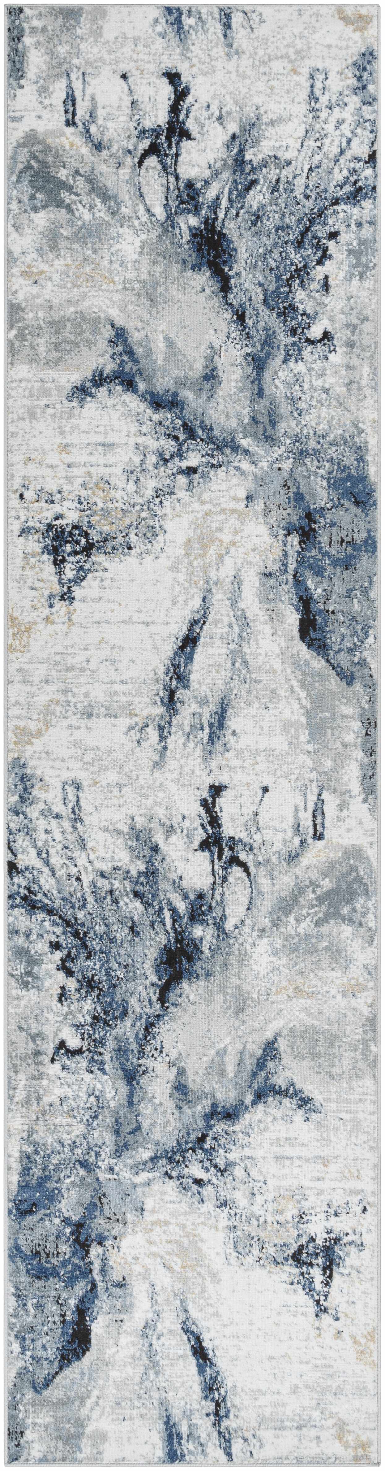 Kirkland Dark Blue Marble Rug
