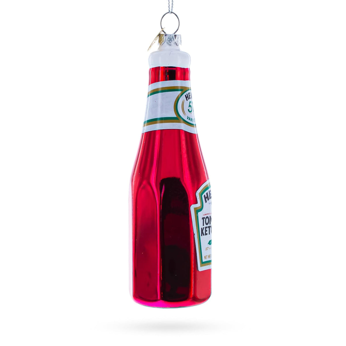 Ketchup Bottle Glass Christmas Ornament