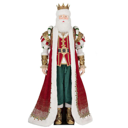 a statue of a man wearing a red and white robe