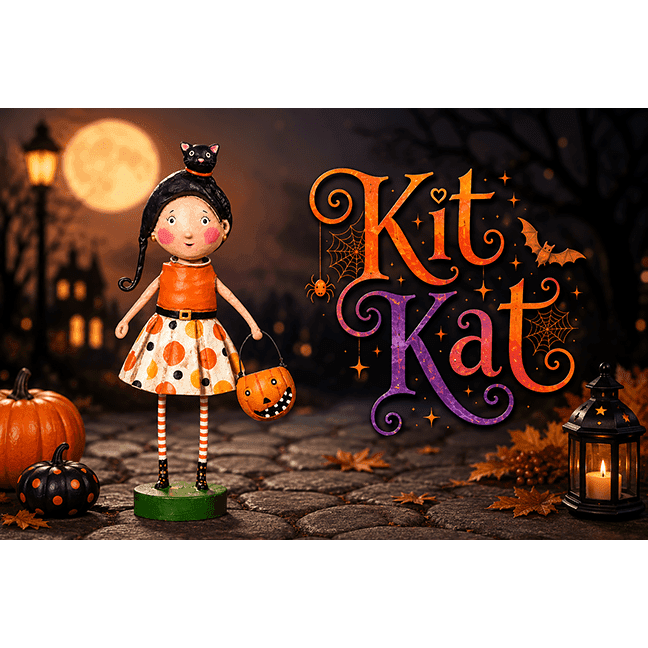 Kit Kat Halloween Figurine by Lori Mitchell