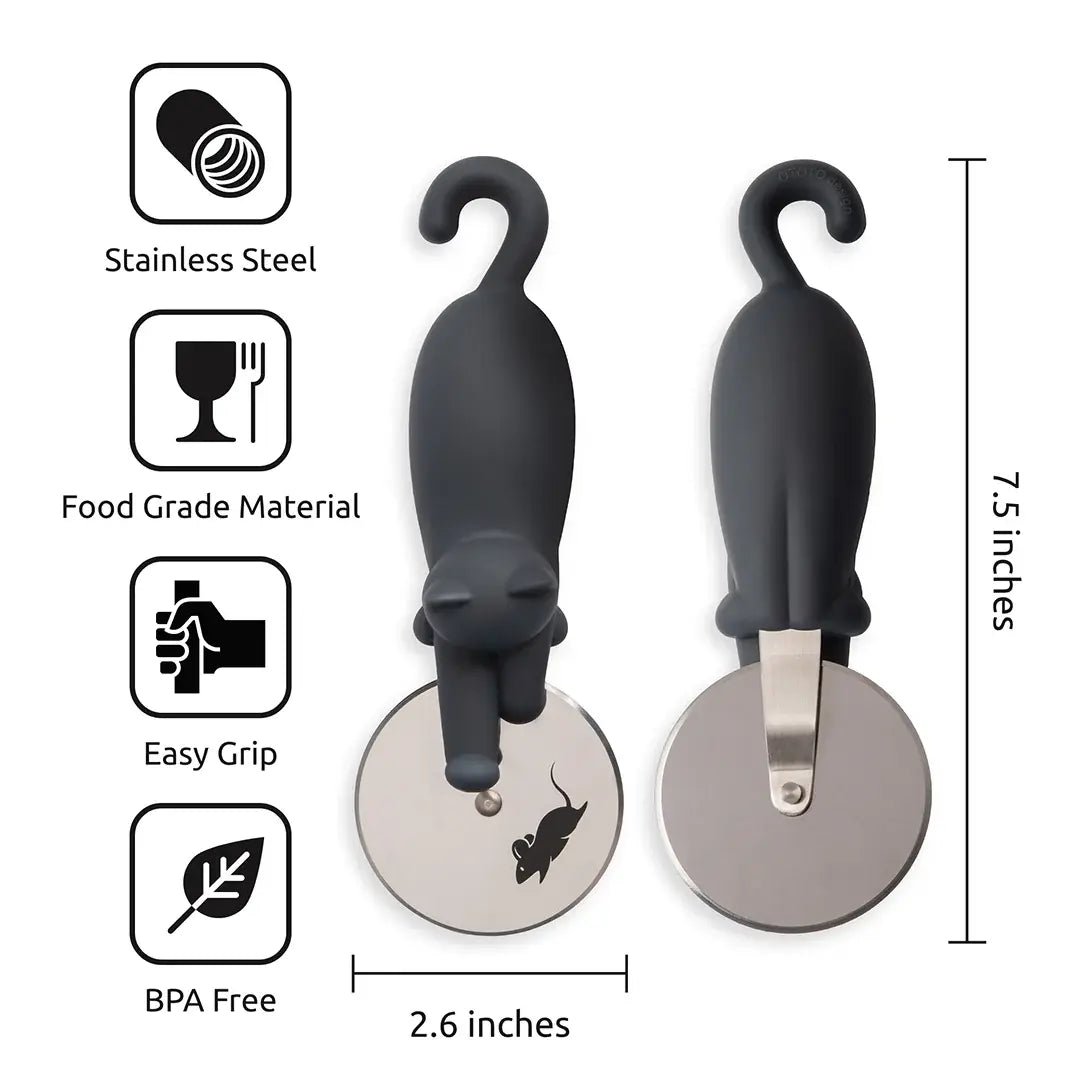 a cat shaped pizza cutter