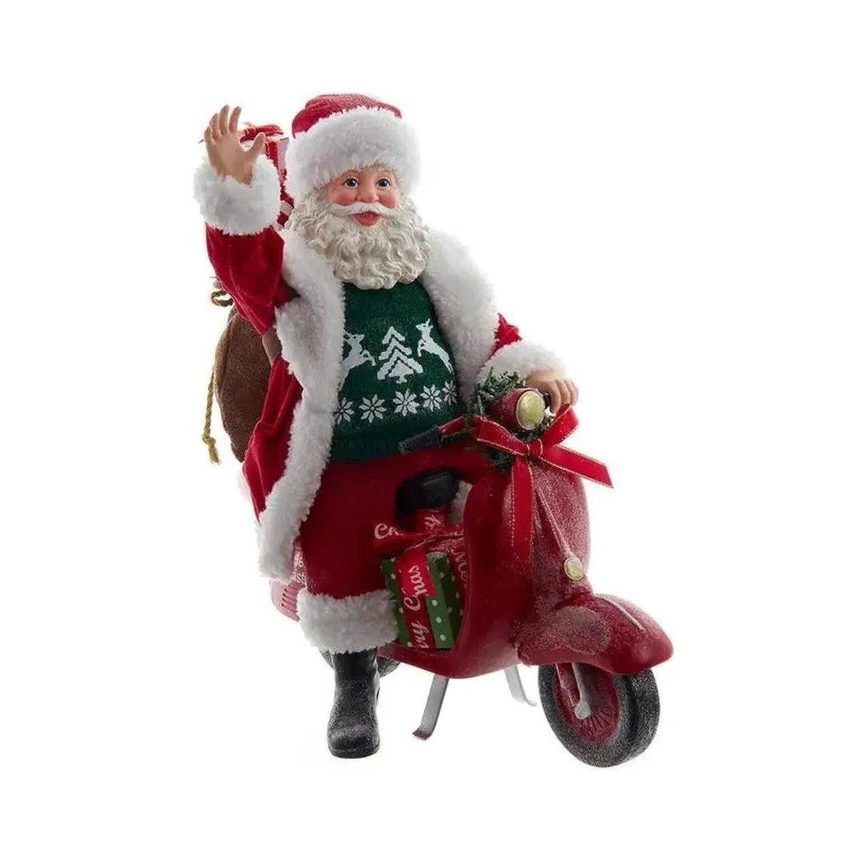 Kurt Adler 10" Fabriché™ Santa On Scooter