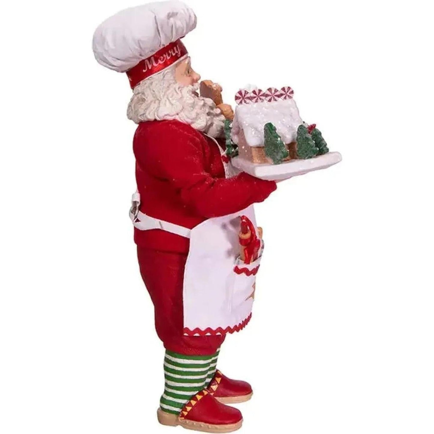 Kurt Adler 10.5" Fabriché™ Gingerbread Chef Santa