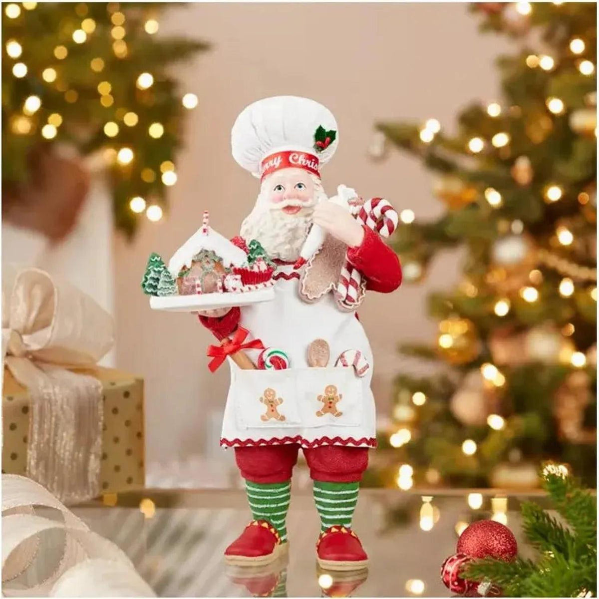 Kurt Adler 10.5" Fabriché™ Gingerbread Chef Santa