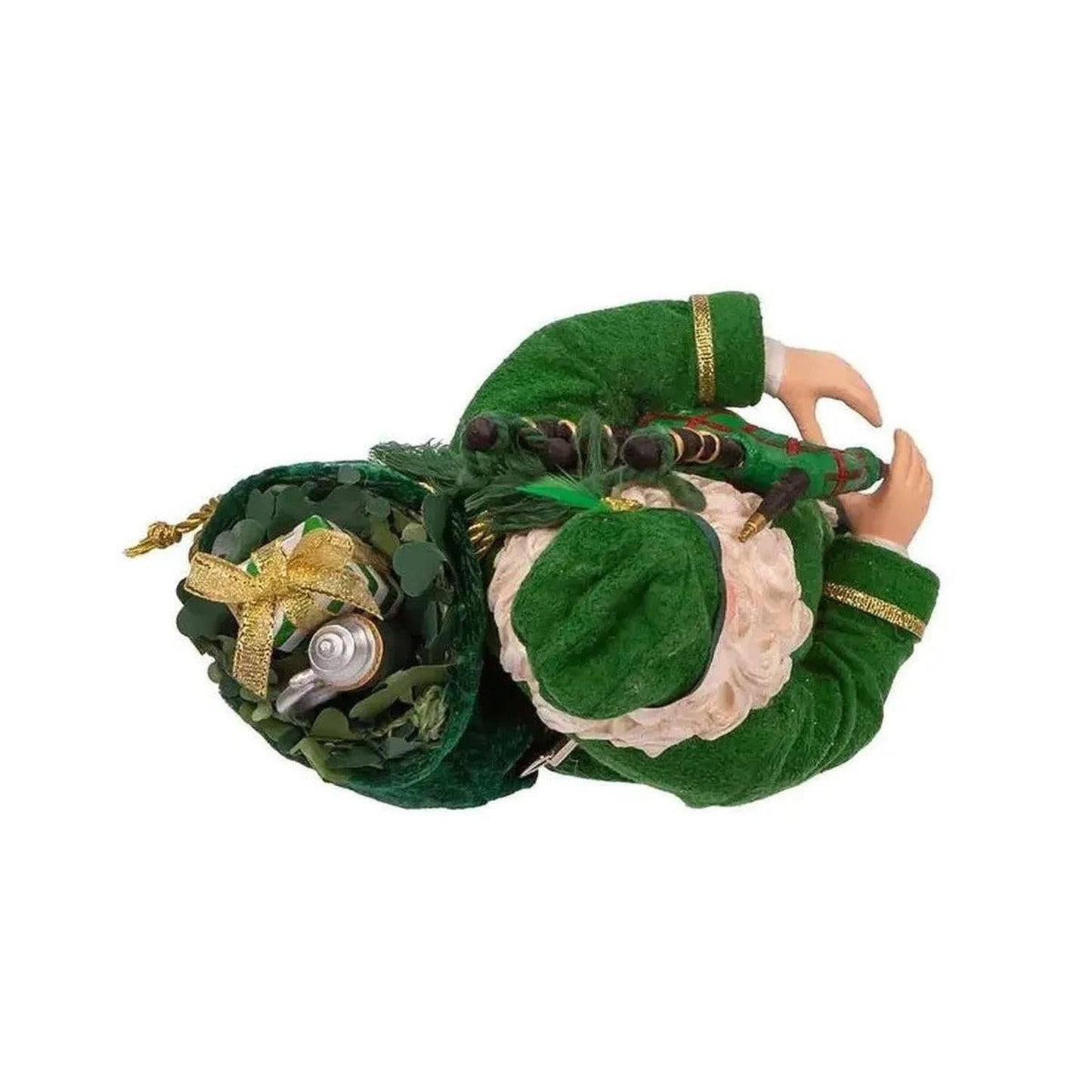 Kurt Adler 10.5" Fabriché™ Musical Irish Bagpiper Santa