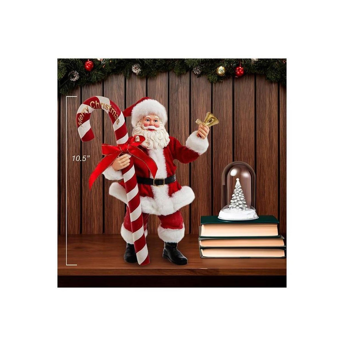 Kurt Adler 10.5" Fabriché Santa With Candy Cane