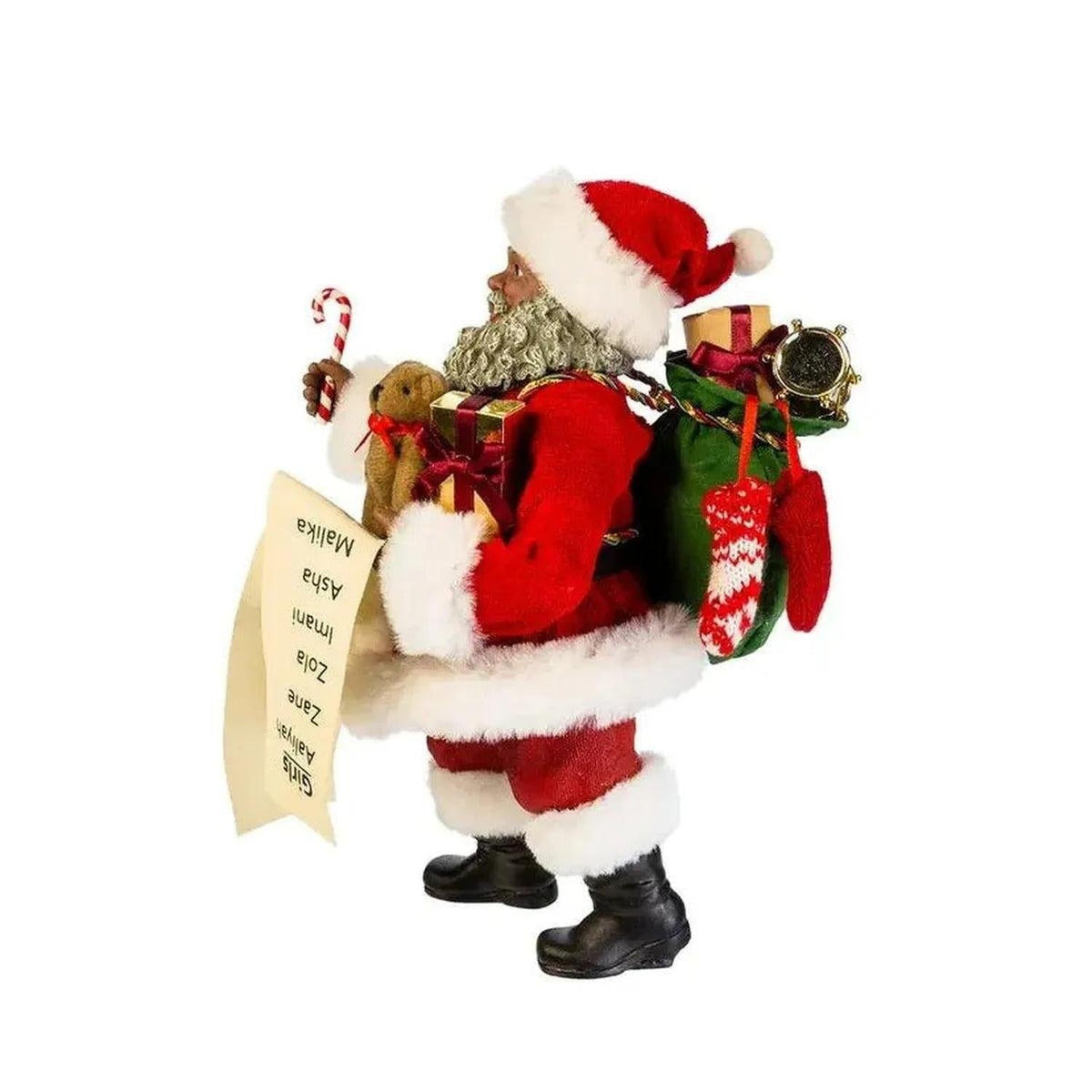 Kurt Adler 10.5-Inch Fabriché African American Santa