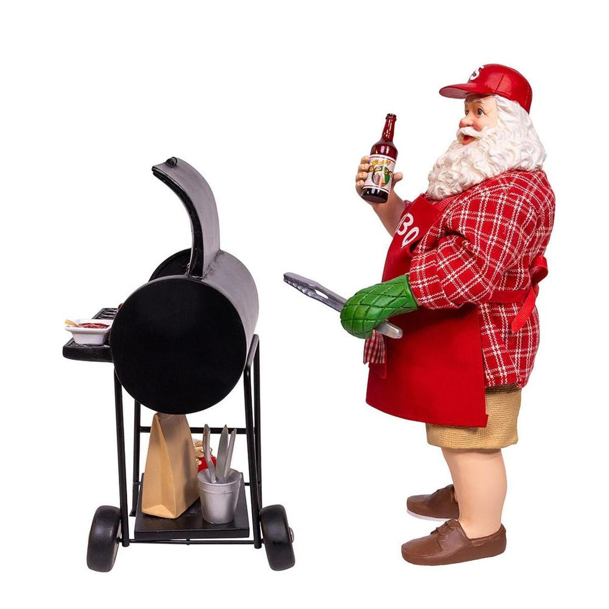Kurt Adler 10.75-Inch Barbecue Grill Santa Figurine