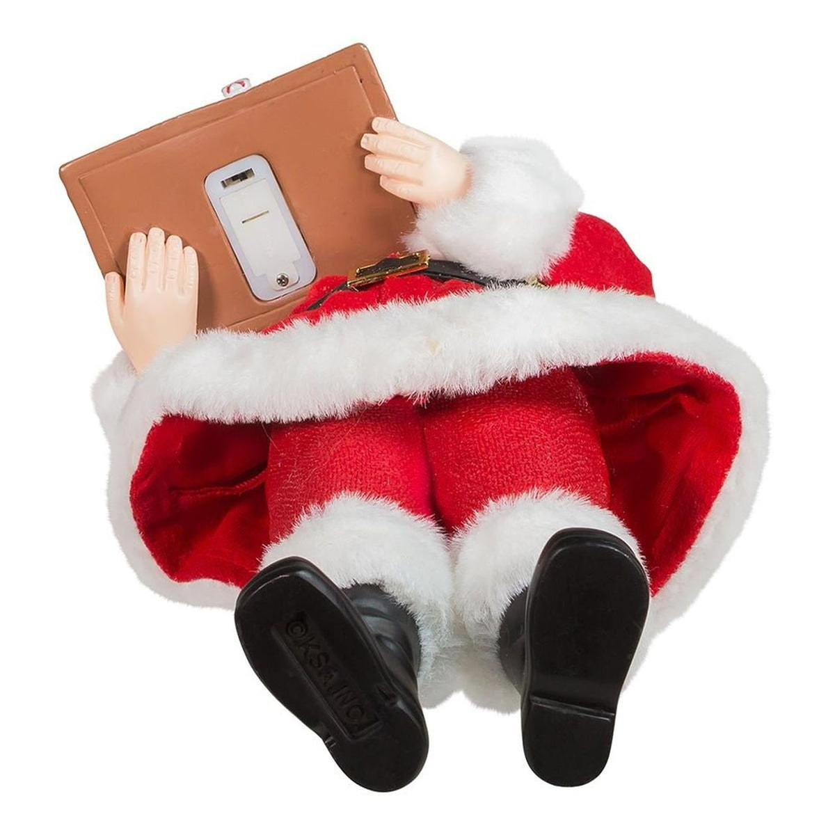 Kurt Adler 11" Battery-Operated Santa with Light-Up Gingerbread House