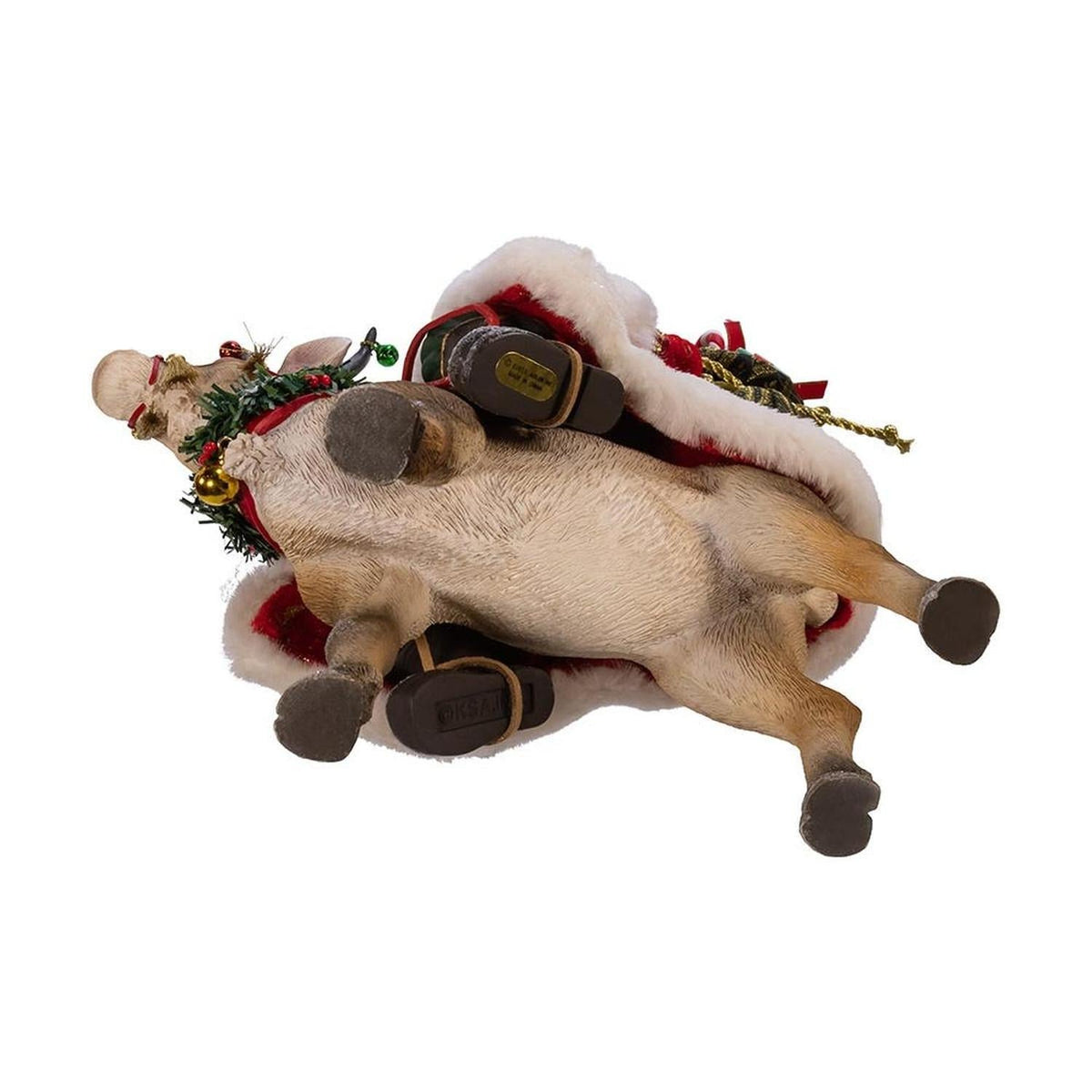 Kurt Adler 11.5-Inch Fabriché Santa on Reindeer