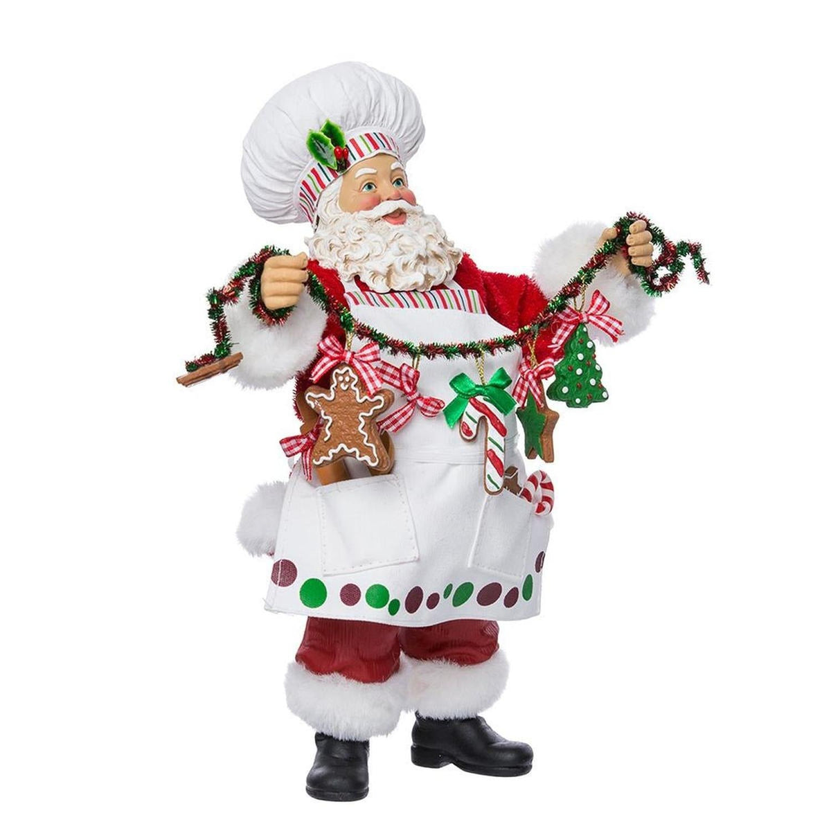 Kurt Adler 12-Inch Fabriché Christmas Chef Santa