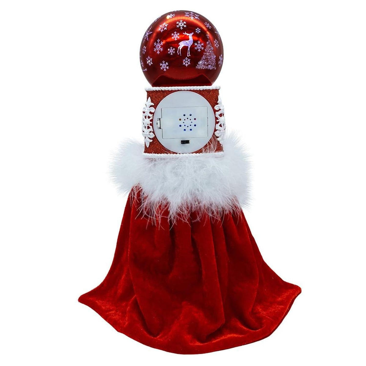 Kurt Adler 14.5-Inch Musical Red Soldier With Water Globe Nutcracker